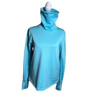 Under Armour Women's L Coldgear Funnel Neck Pullover Blue Long Sleeve
